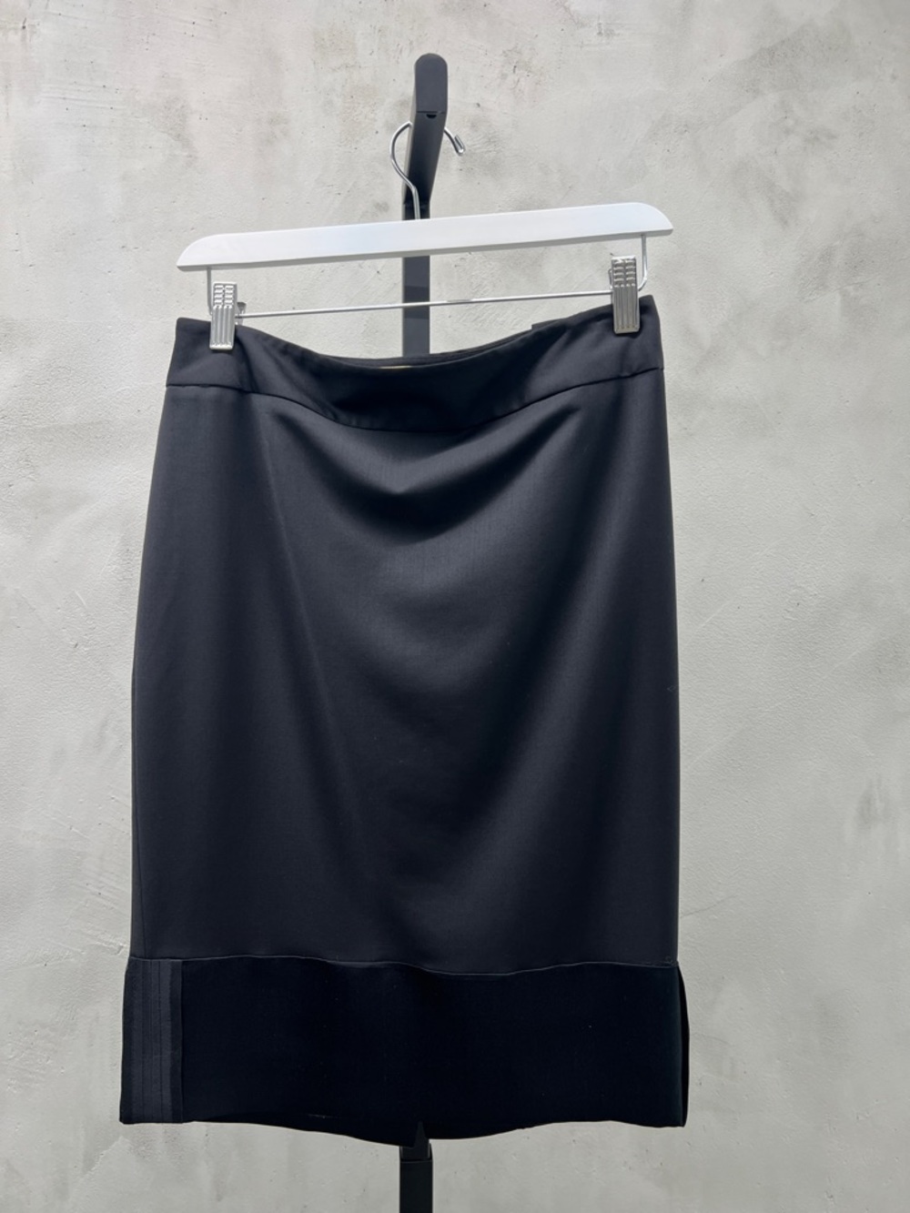 L.A.M.B. Black Pencil Skirt with Hem Panel